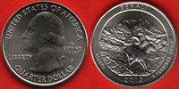  JAV 1/4 dollar 2012 P "Denali" UNC 
