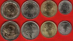  Kolumbija 4 mon. rink. (50-500 pesos 2012-13) UNC 