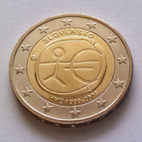  Slovakija 2 euro 2009 "EMU" UNC 
