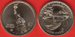  JAV 1 dollar 2021 D "New York, Canal" UNC 