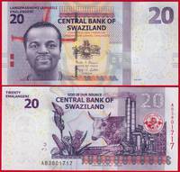  Svazilandas 20 emalangeni 2017 P-37 UNC 
