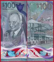  Barbadosas 100 dollars 2022 P-85 Polymer UNC 