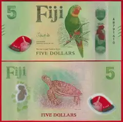  Fidžis 5 dollars 2026 P-125 Polymer UNC 