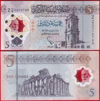  Libija 5 dinars 2021 P-W86 Polymer UNC 
