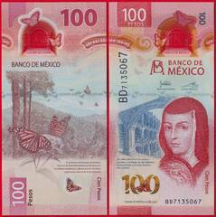  Meksika 100 pesos 2021 P-W134 Polymer UNC 