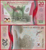  Meksika 20 pesos 2022 P-W132 Polymer UNC 