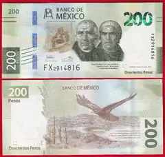  Meksika 200 pesos 2024 P-W131A "Banco de Mex." UNC 