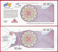  Pavyzdiniai Ecu (Seville, Expo 92) 10 ecu 1992 UNC 