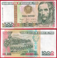  Peru 1000 intis 1988 P-136b UNC 