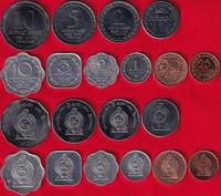  Šrilanka 10 mon. rink. 1 c.- 10 rup. 1978-17 UNC 