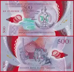  Vanuatu 500 vatu 2017 P-W18 Polymer UNC 