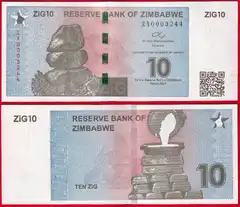  Zimbabvė 10 zig 2024 P-110 Replacement UNC 