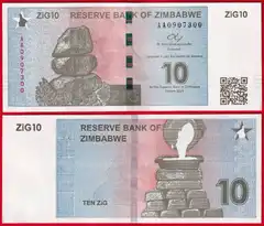  Zimbabvė 10 zig 2024 P-110 UNC 