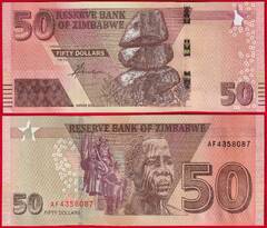  Zimbabvė 50 dollars 2020 P-105 UNC 
