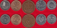  Kipras 5 mon. rink. 1-25 mils 1955-1982 